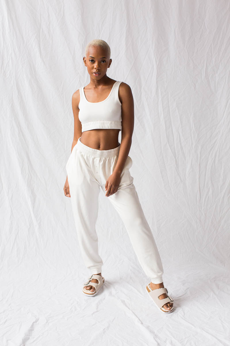 Alpine Fleece Cameron Jogger Pant in True White