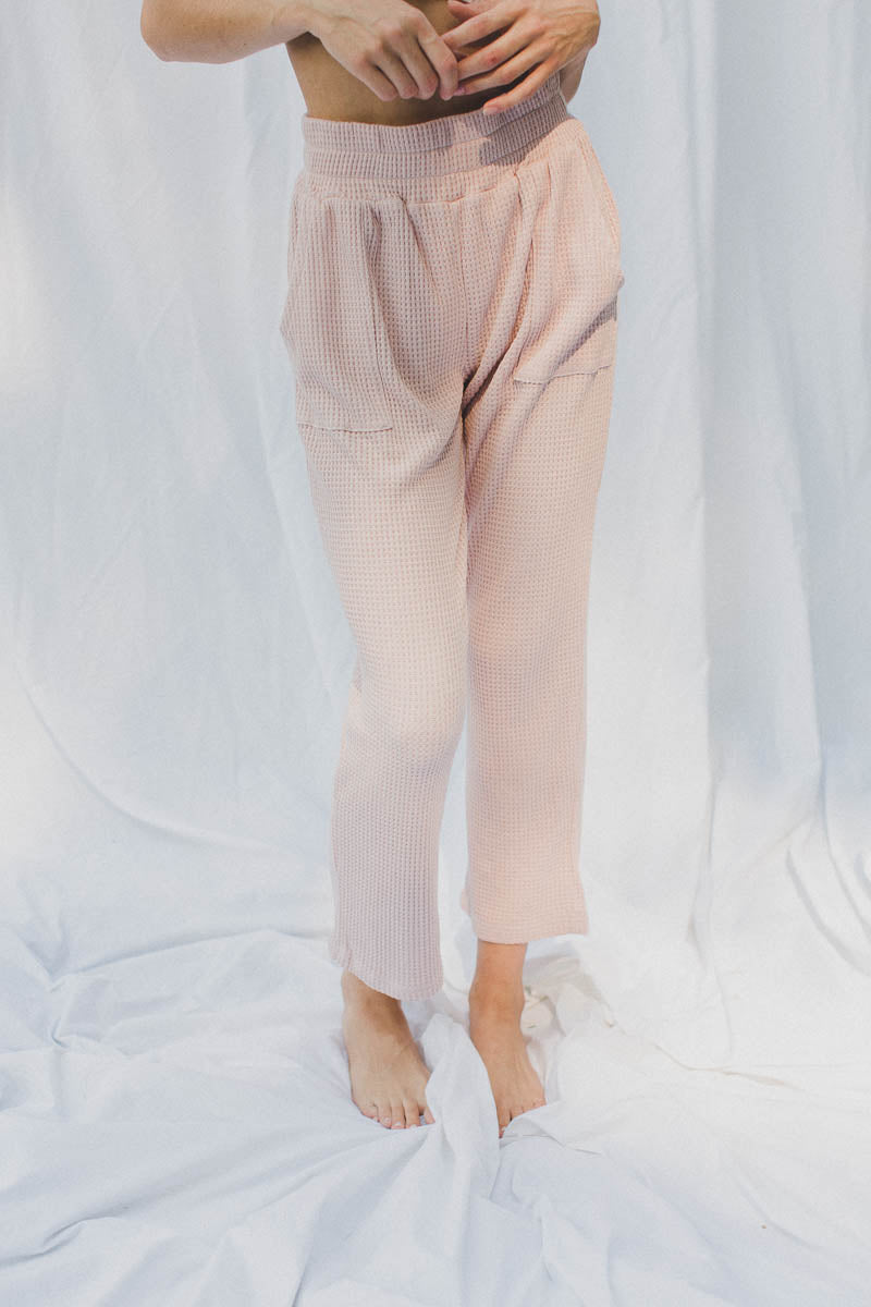 Waffle Knit Stevie Pant in Nectar