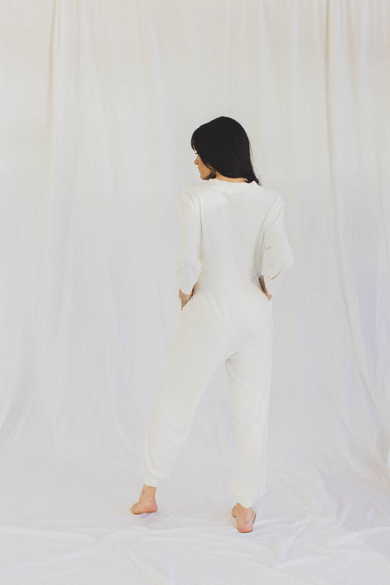 Lou Jumpsuit in Ivory