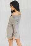 Waffle Knit Noelle Gown in Mist
