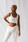 Alpine Fleece Remi Bralette Top in True White